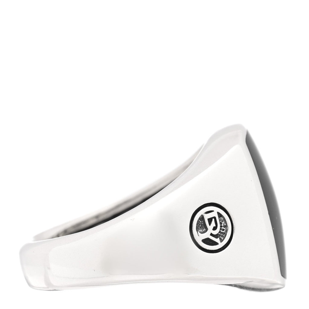 Sterling Silver Black Onyx Signet Ring 57 8