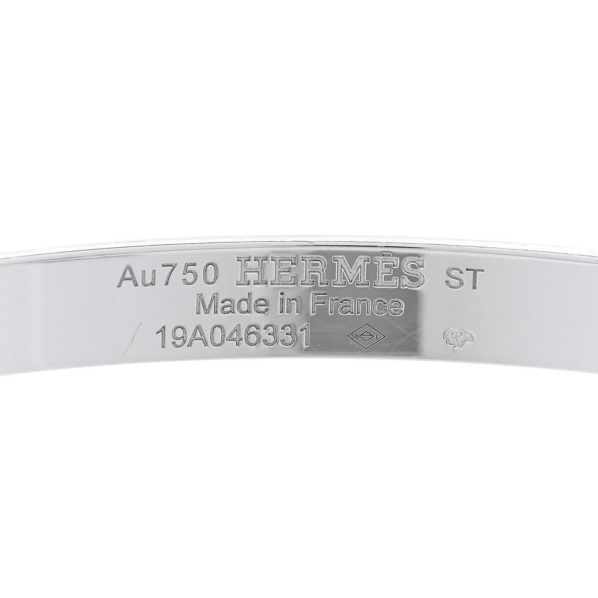 18K White Gold Diamond PM H D'Ancre Bracelet ST