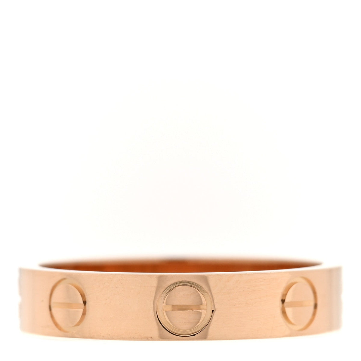 18K Pink Gold 3.5mm LOVE Wedding Band Ring 48 4.5