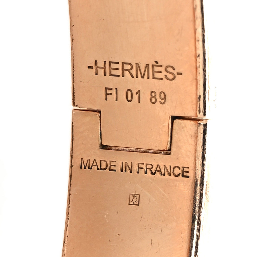 Enamel Narrow Clic Clac H Bracelet GM Craie