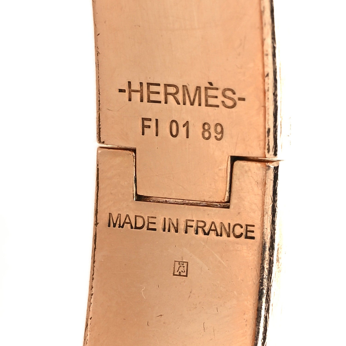 Enamel Narrow Clic Clac H Bracelet GM Craie