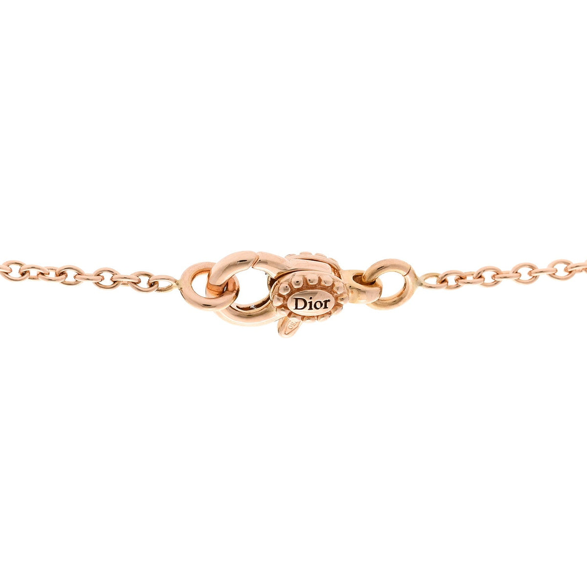 18K Rose Gold Diamond Pink Opal Rose Des Vents Station Necklace