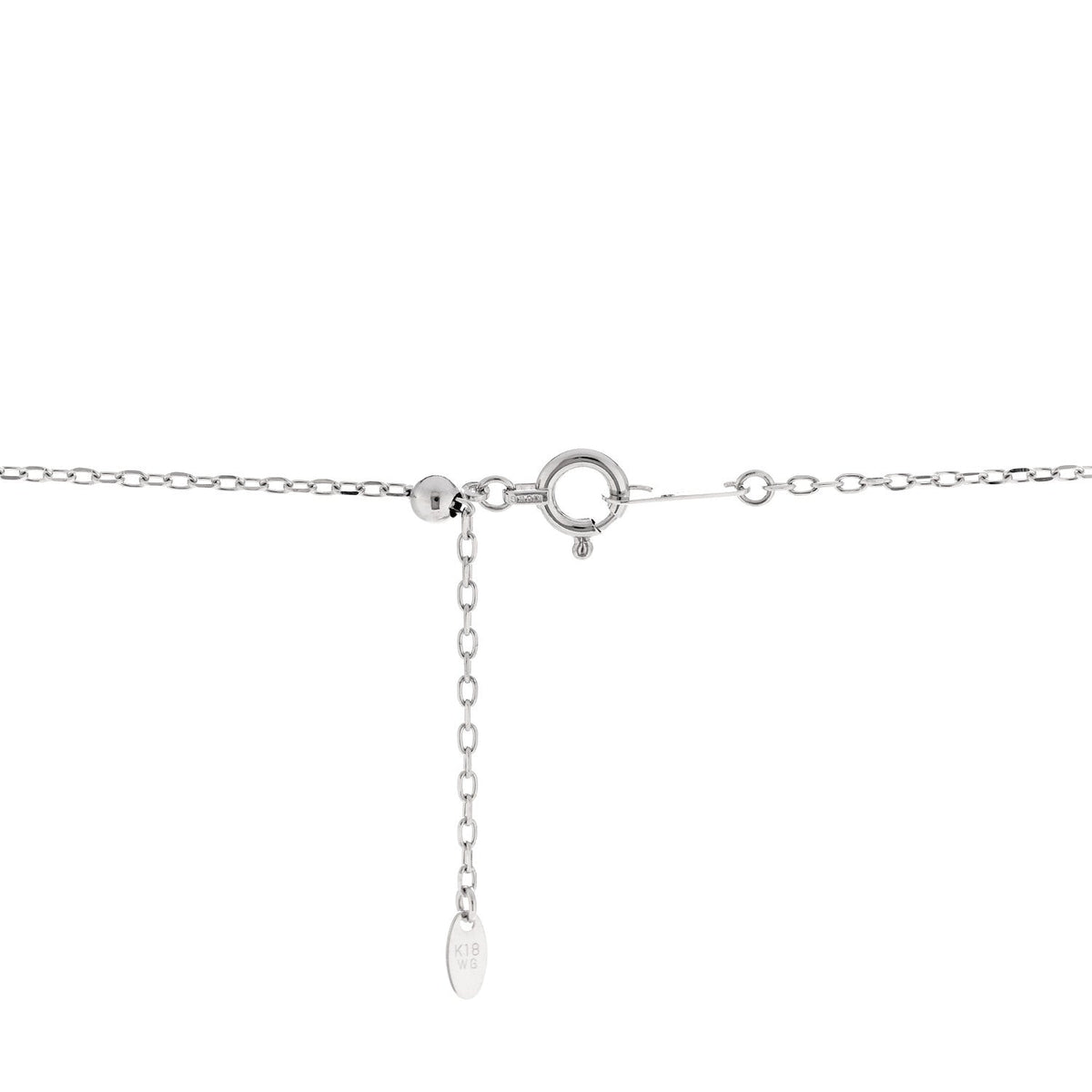 18K White Gold Diamond 1.48ctw Filigree Pendant Necklace