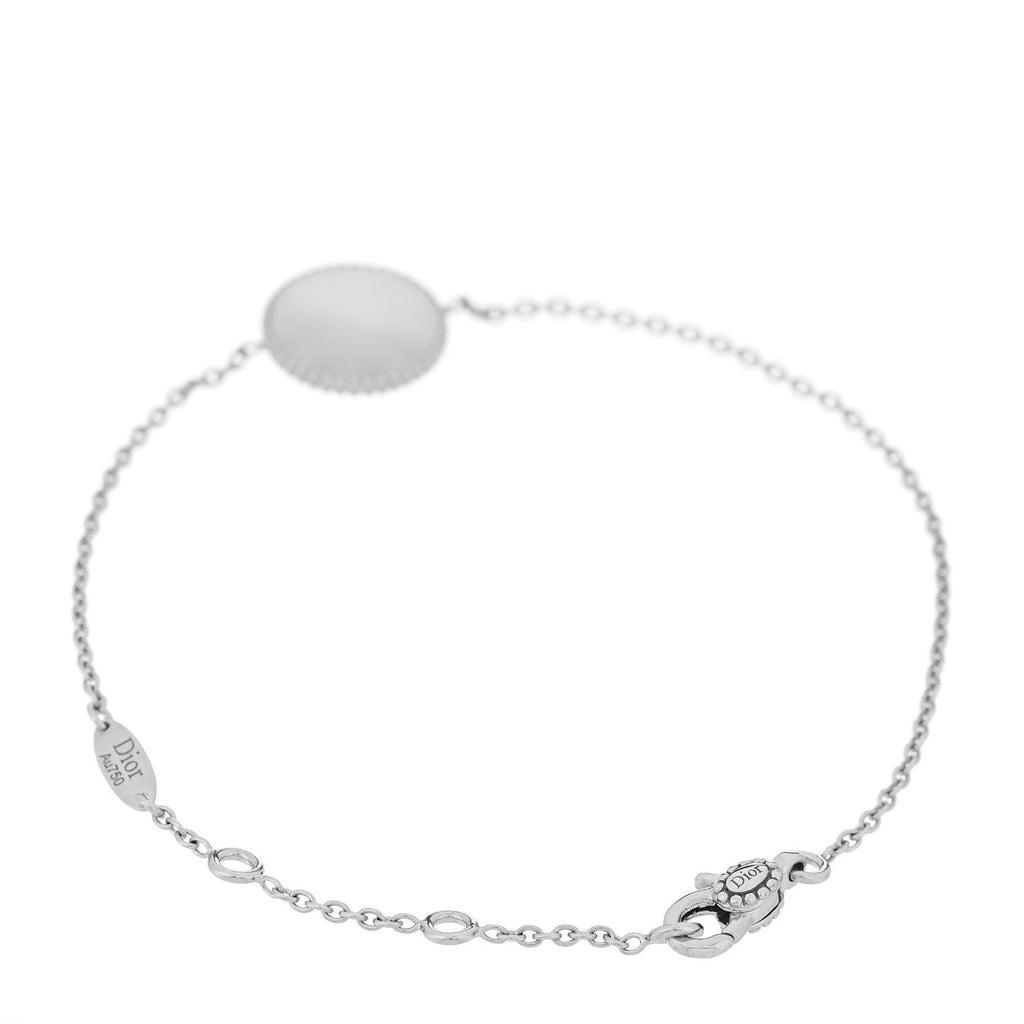 18K White Gold Diamond Mother of Pearl Rose Des Vents Bracelet
