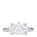 Platinum Diamond .57ct Pear Cluster Engagement Ring 47 4.25