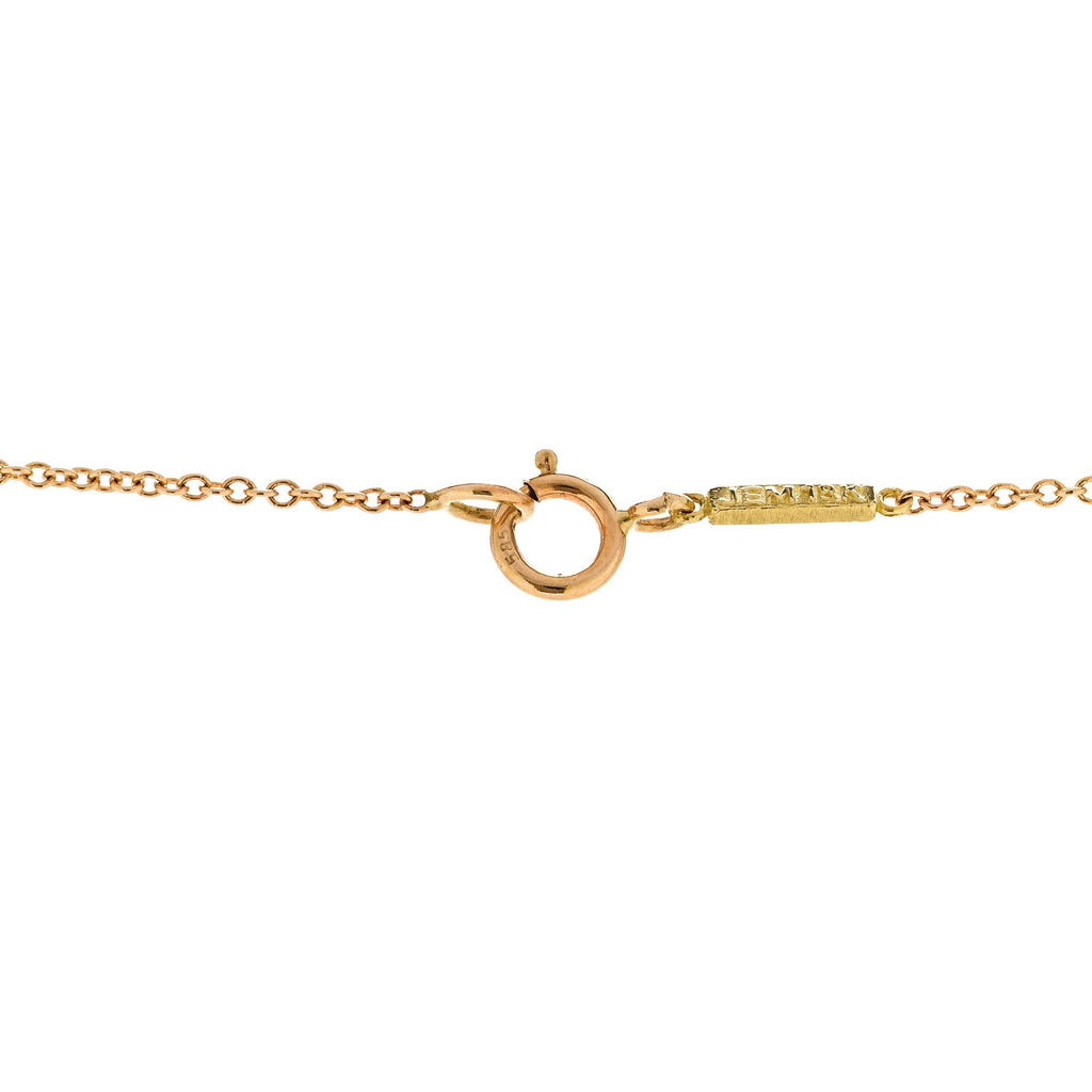 18K Yellow Gold Lapis Lazuli Bar Pendant Necklace