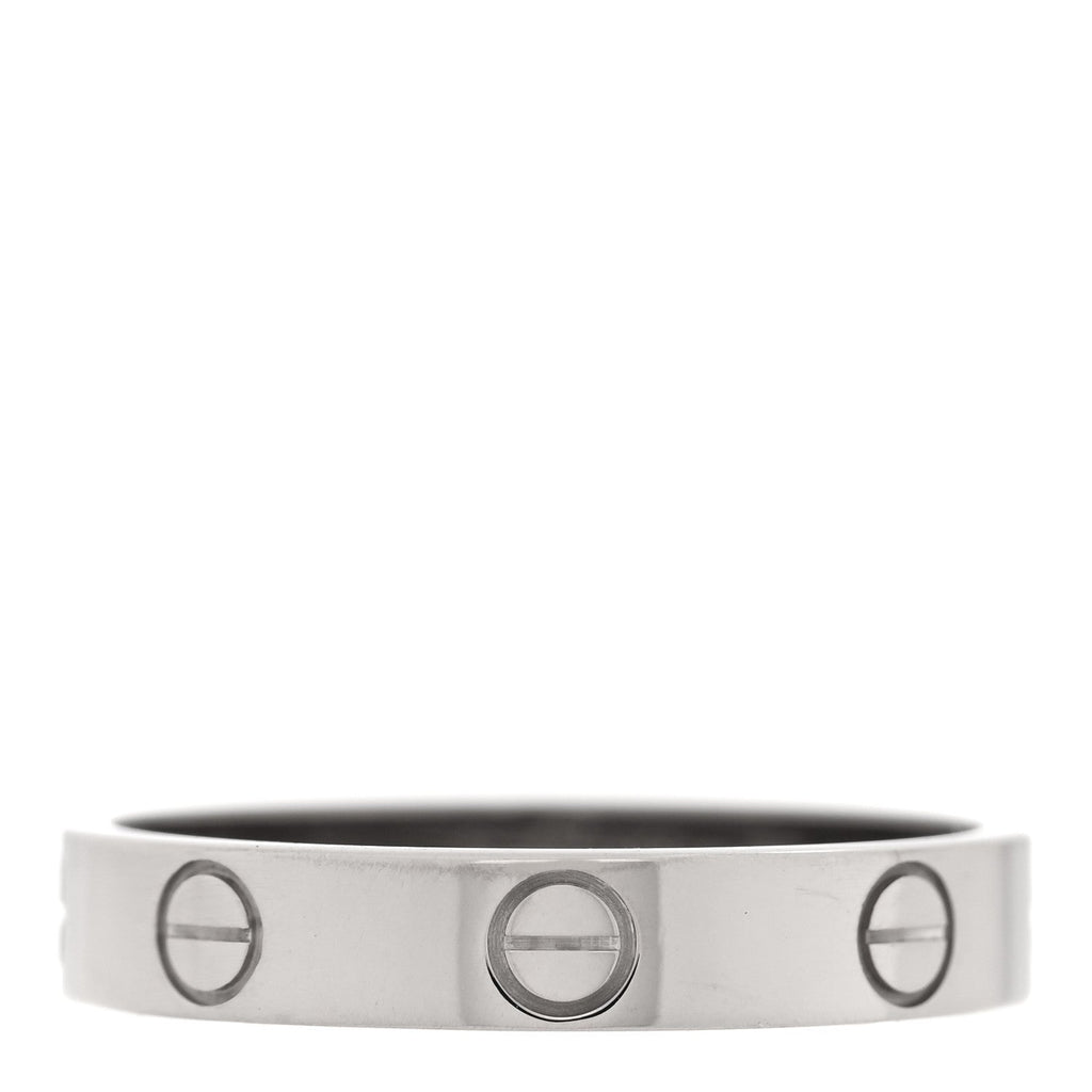 18K White Gold 3.5mm LOVE Wedding Band Ring 55 7.25