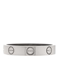 18K White Gold 3.5mm LOVE Wedding Band Ring 55 7.25