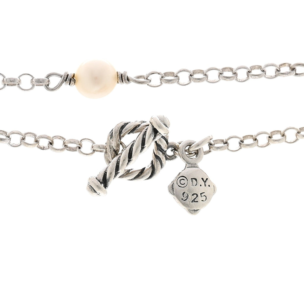 Sterling Silver Freshwater Cultured Pearl Station Long Necklace