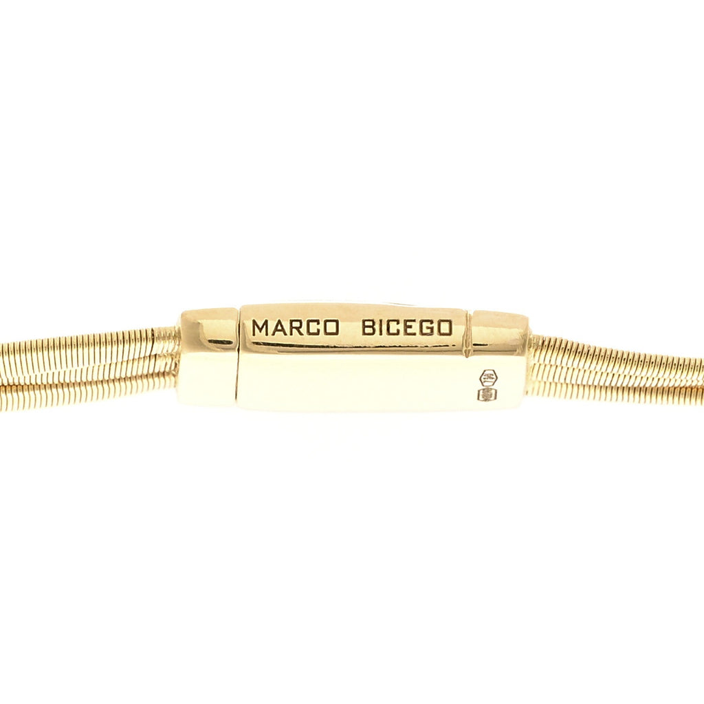 18K Yellow Gold Three Srand Coil Necklace