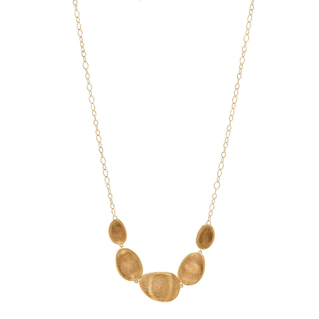 18K Yellow Gold Lunaria 5 Leaf Necklace