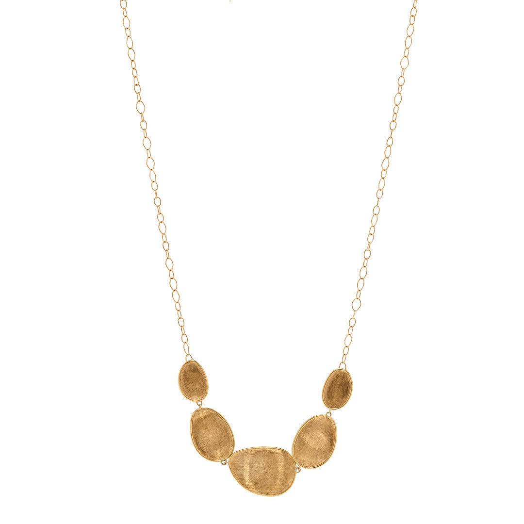 18K Yellow Gold Lunaria 5 Leaf Necklace