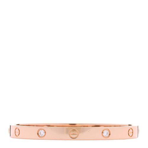 18K Pink Gold 4 Diamond LOVE Bracelet 18