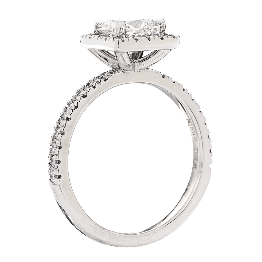 18K White Gold Diamond .96ctw Princess Cut Engagement Ring  52 6