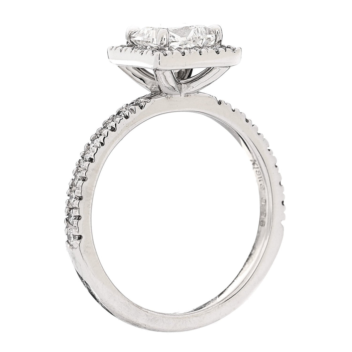 18K White Gold Diamond .96ctw Princess Cut Engagement Ring  52 6