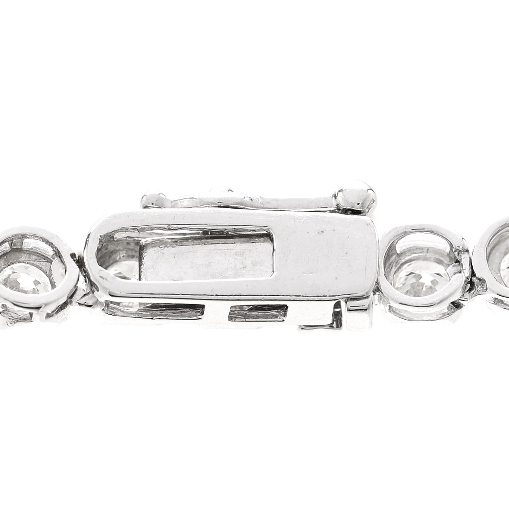 14K White Gold Diamond 6.95ctw Tennis Choker Necklace