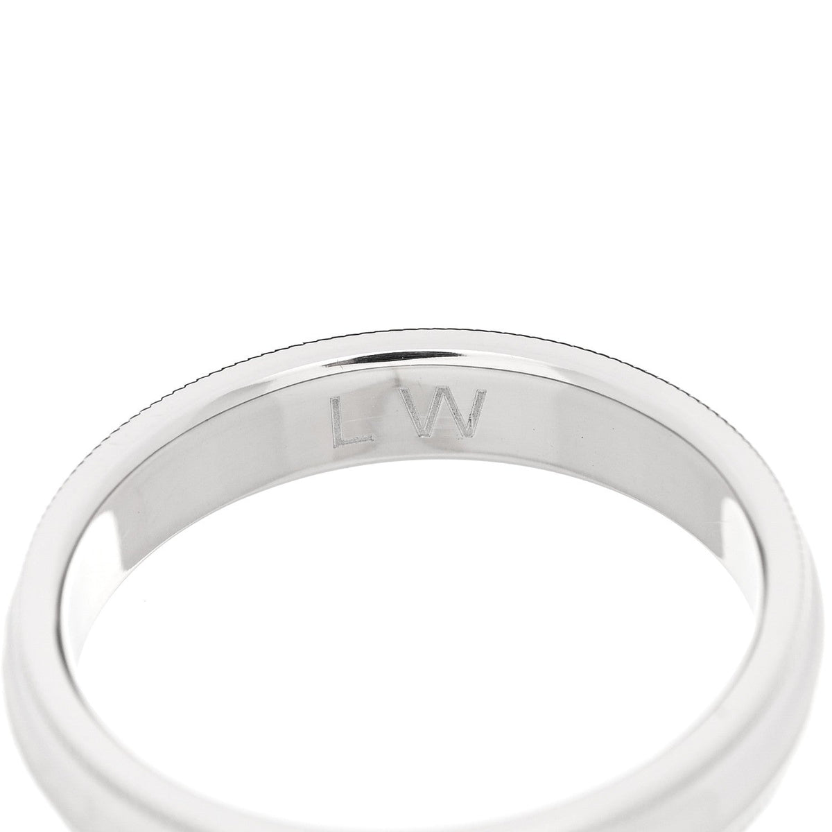 Platinum Milgrain Wedding Band Ring 58 8.25