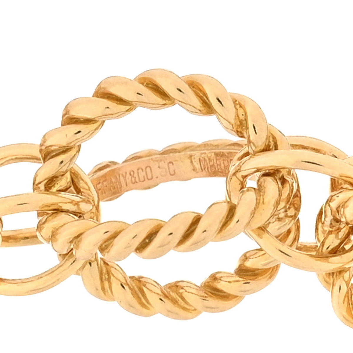 18K Yellow Gold Rope Circle Necklace