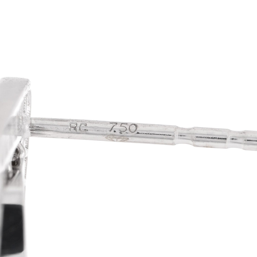 18K White Gold Diamond Diamante Earrings