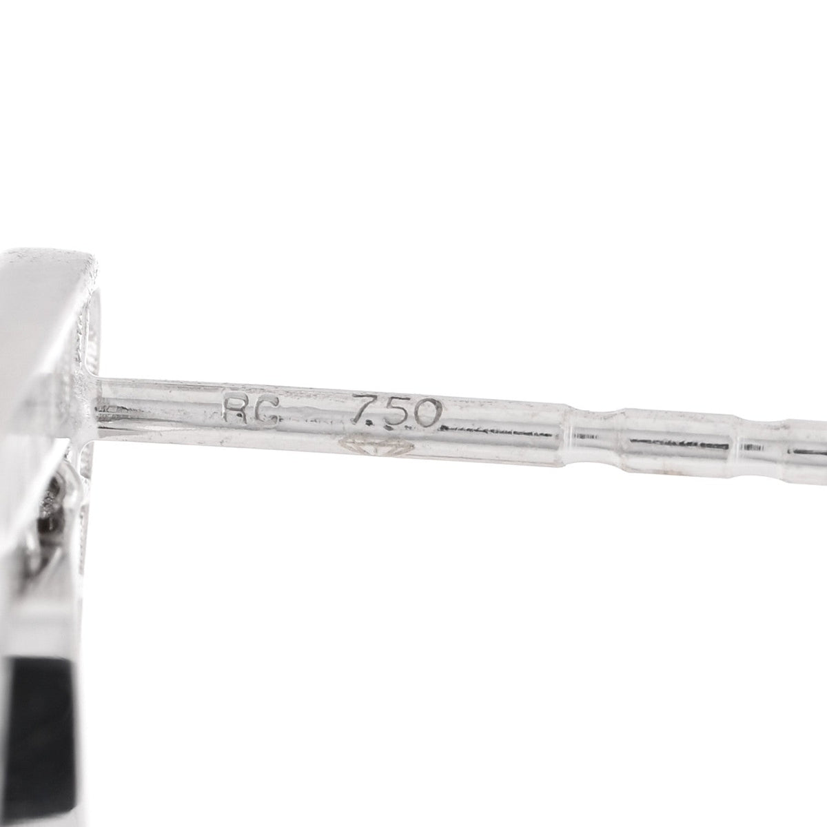 18K White Gold Diamond Diamante Earrings