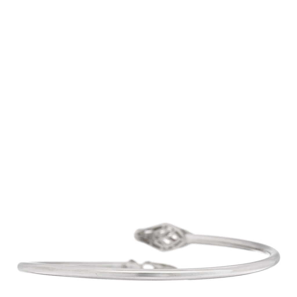 Sterling Silver Blue Sapphire Slim Naga Cuff Bracelet