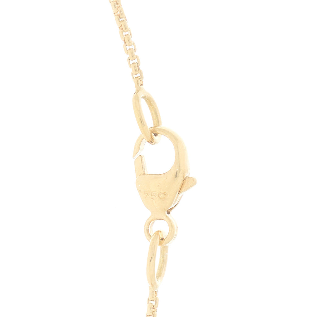 18K Yellow Gold 1mm Box Chain Necklace 18"