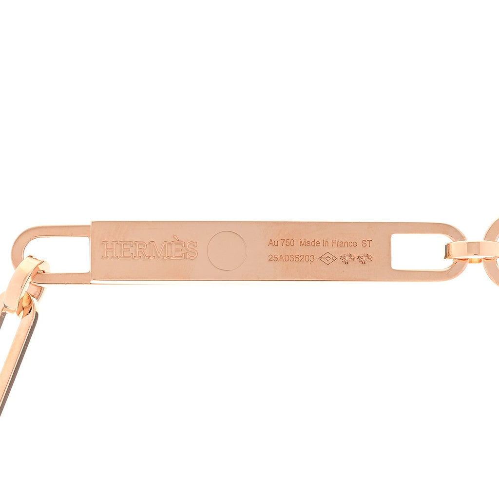 18K Rose Gold Diamond Pave PM Kelly Chaine Lariat Necklace ST
