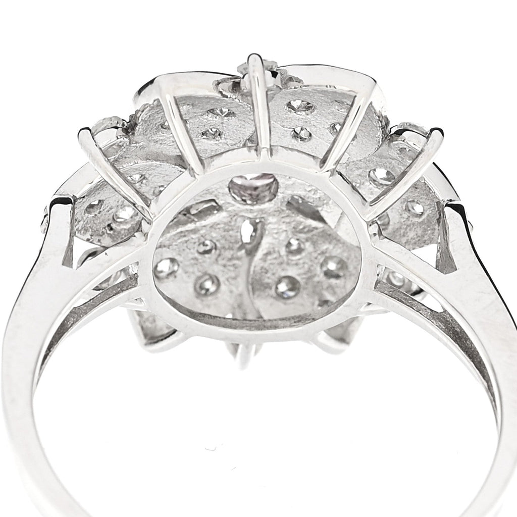 Platinum Diamond Pink Diamond .19ctw Flower Ring  53 6.25