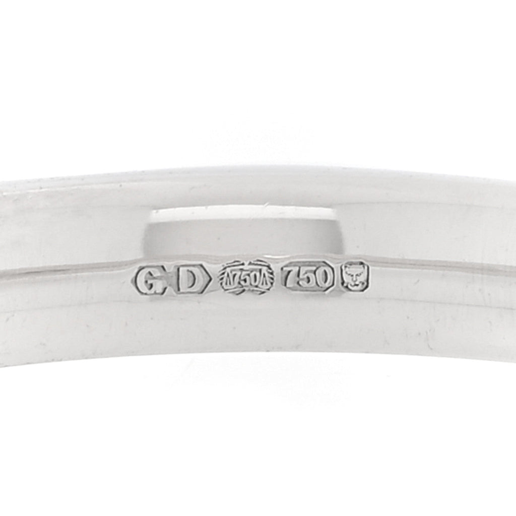 18K White Gold Diamond Laurence Graff Signature Band Ring 57 7.75