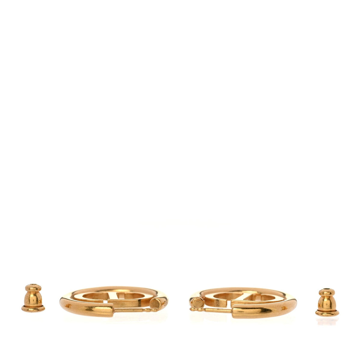 Metal 30 Montaigne Hoop Earrings Aged Gold