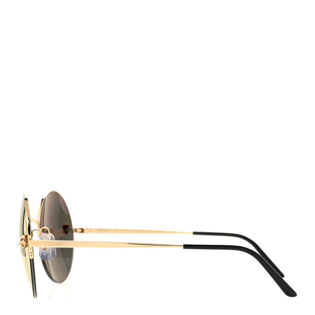 Panthere De Cartier Round Sunglasses CT0022S Gold