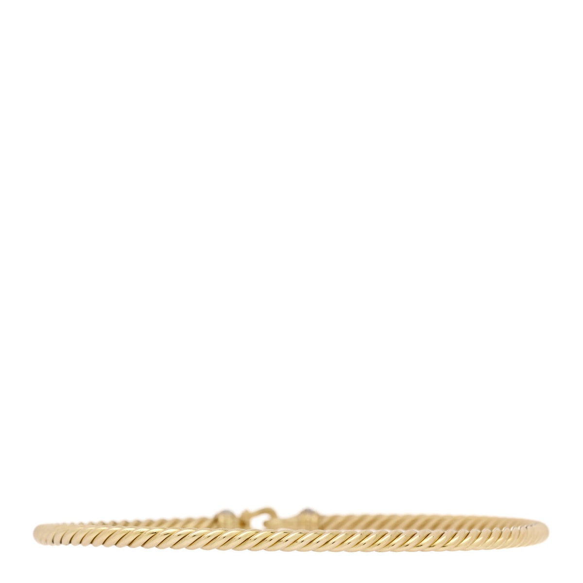 18K Yellow Gold Diamond 2.6mm Cable Collectibles Buckle Bracelet