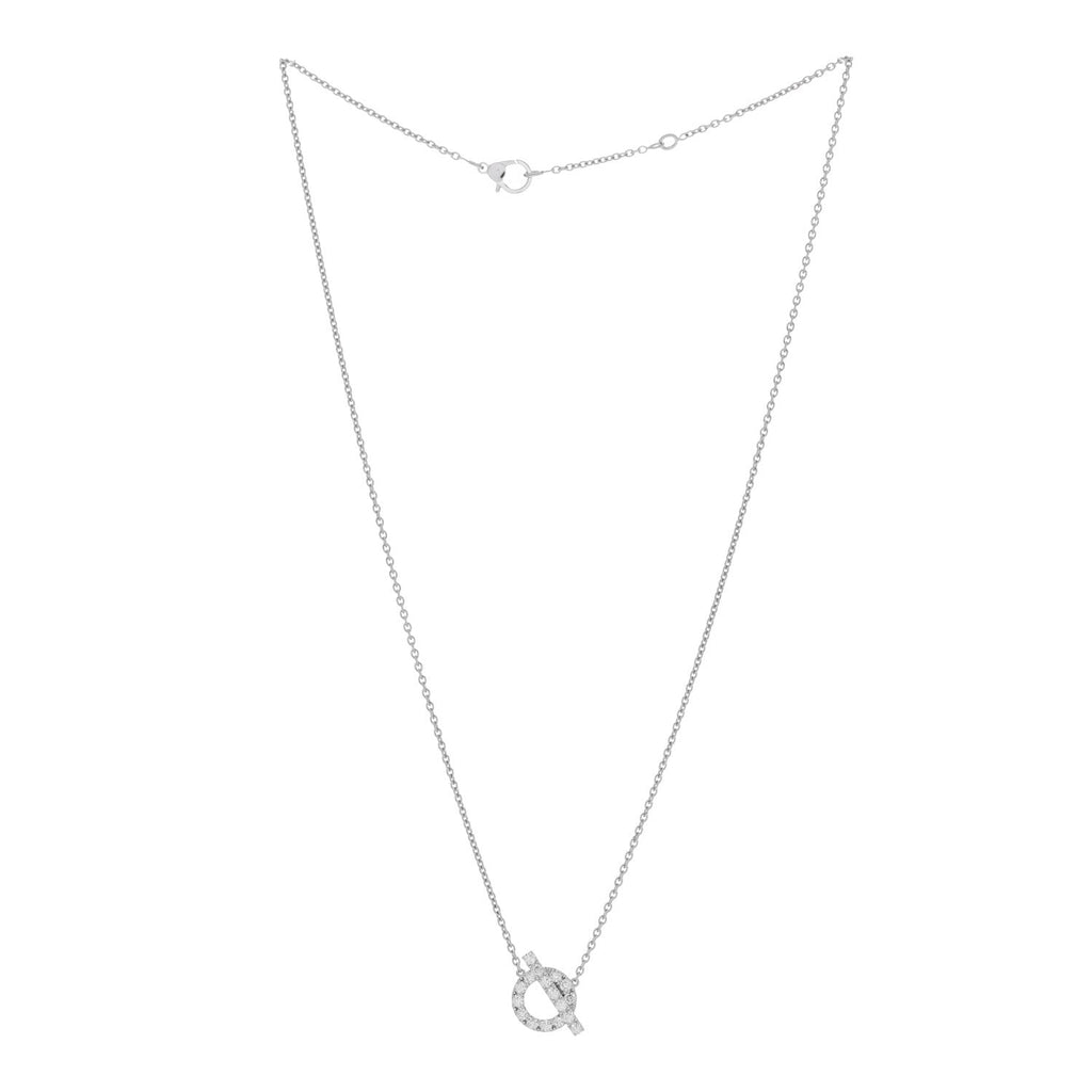 18K White Gold Diamond Finesse Pendant Necklace