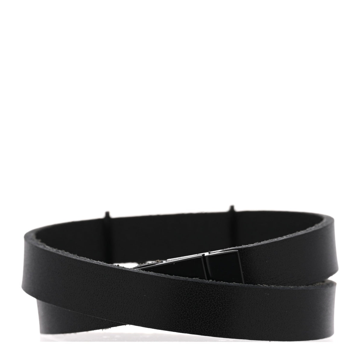 Calfskin Opyum Double Wrap Bracelet Black