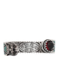 Sterling Silver Enamel Crystal Garden Feline Head Bracelet Multicolor