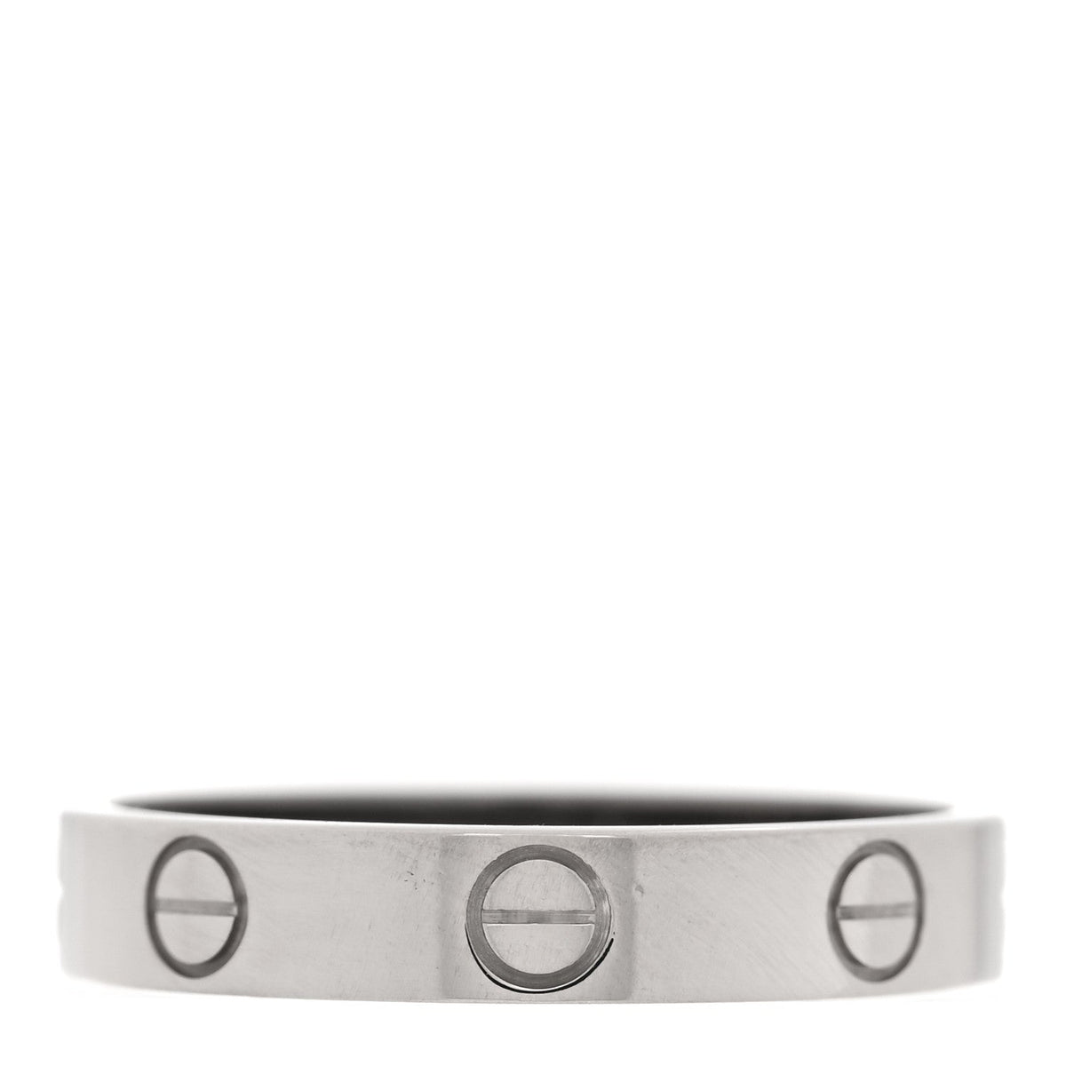 18K White Gold 3.5mm LOVE Wedding Band Ring 55 7.25