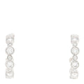 Platinum Diamond Jazz Hoop Earrings