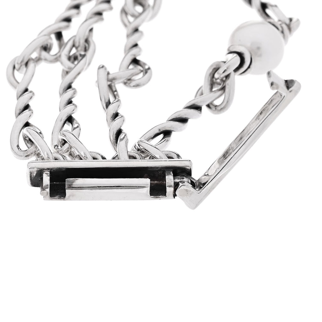 Sterling Silver Pearl Continuance Four-Row Chain Bracelet