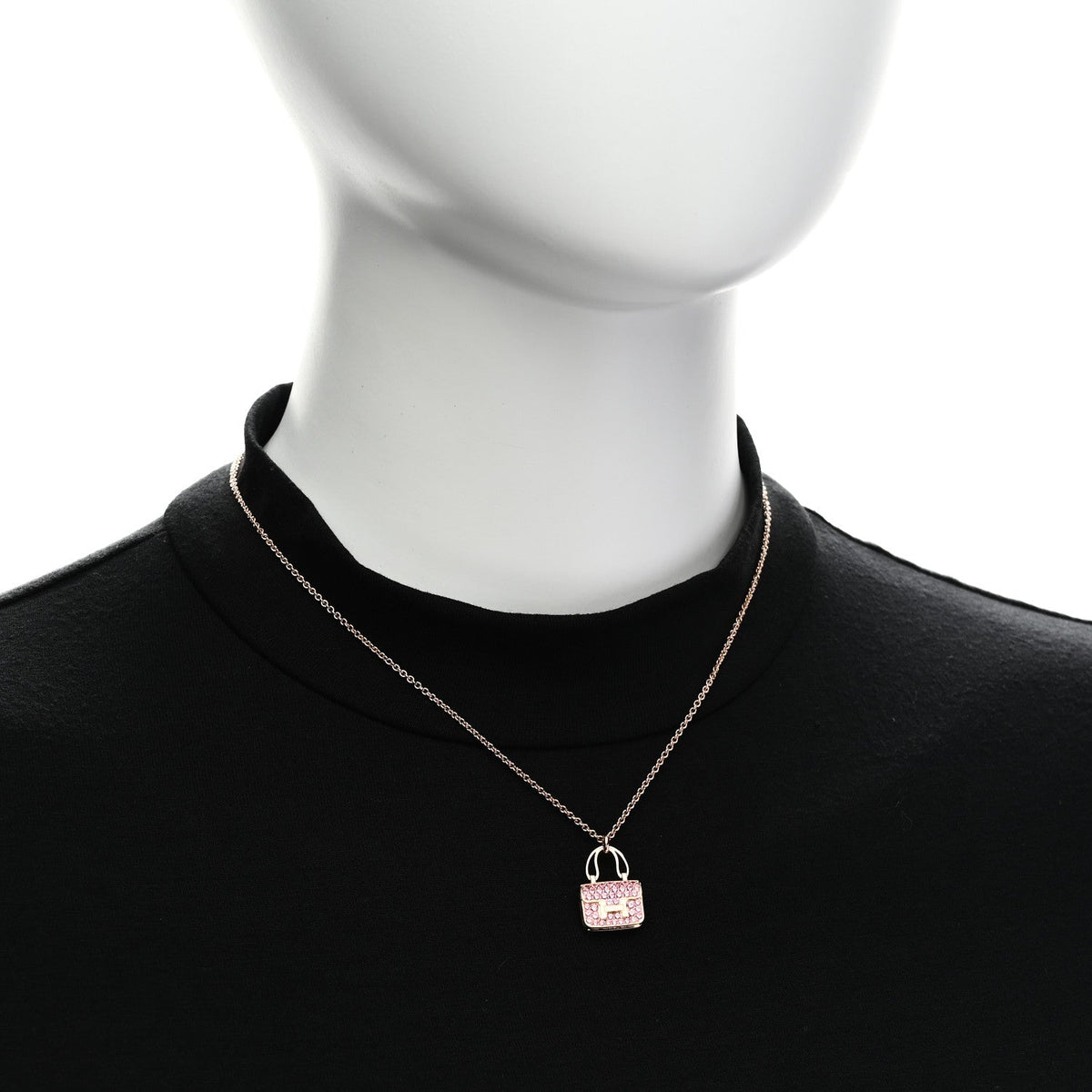 18K Rose Gold Pink Sapphire Constance Amulettes Pendant Necklace