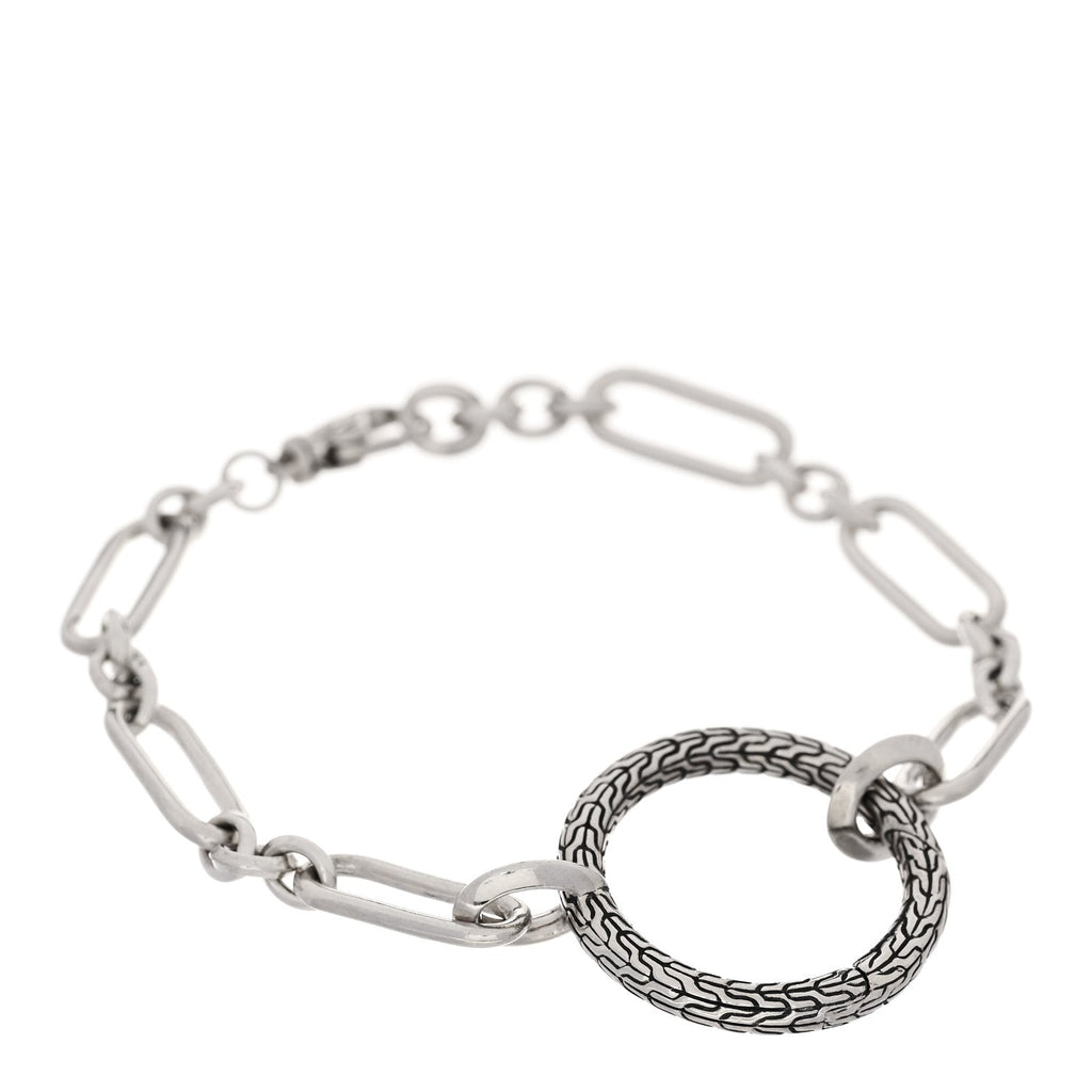 Sterling Silver Classic Chain Connector Link Bracelet