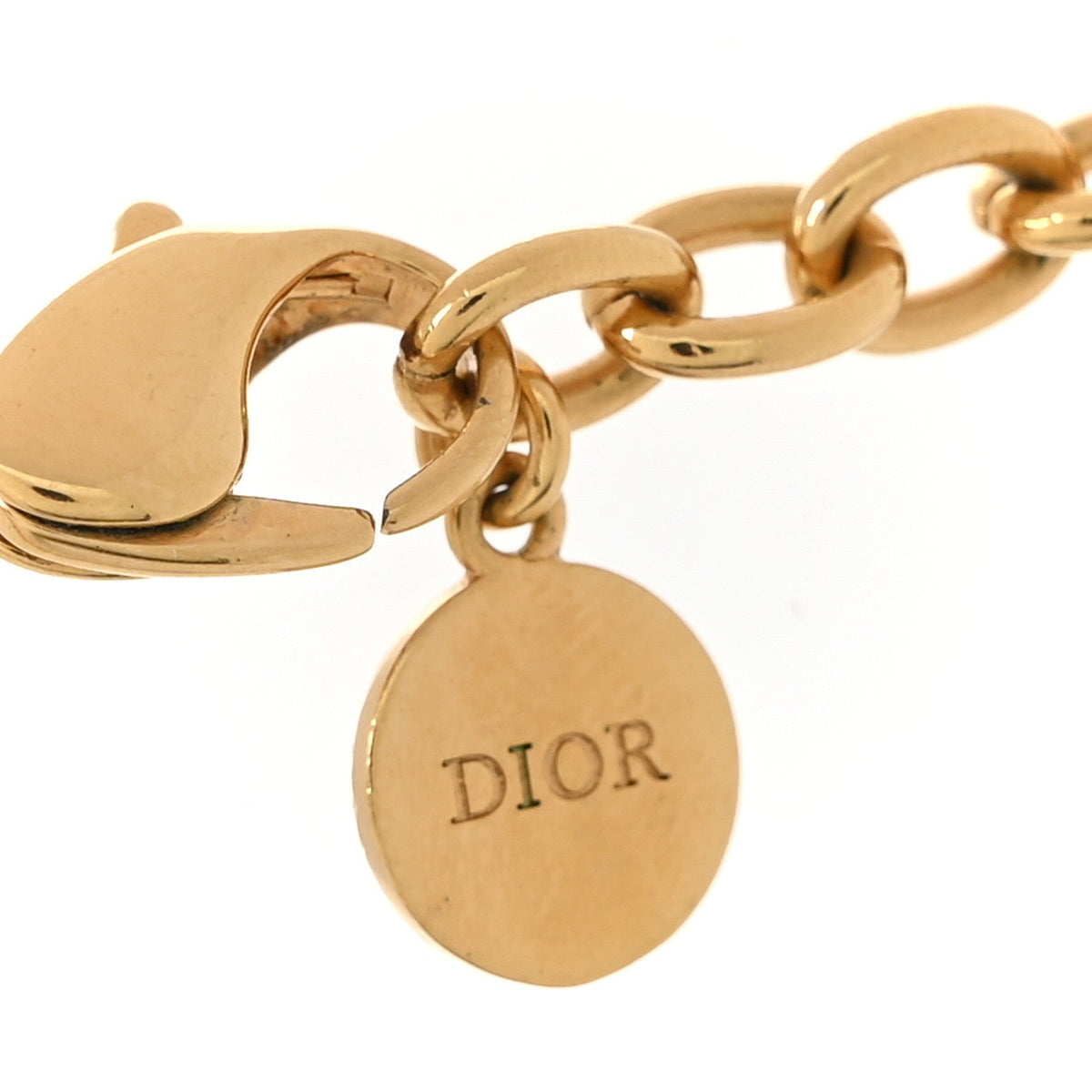 Metal CD Choker Necklace Gold
