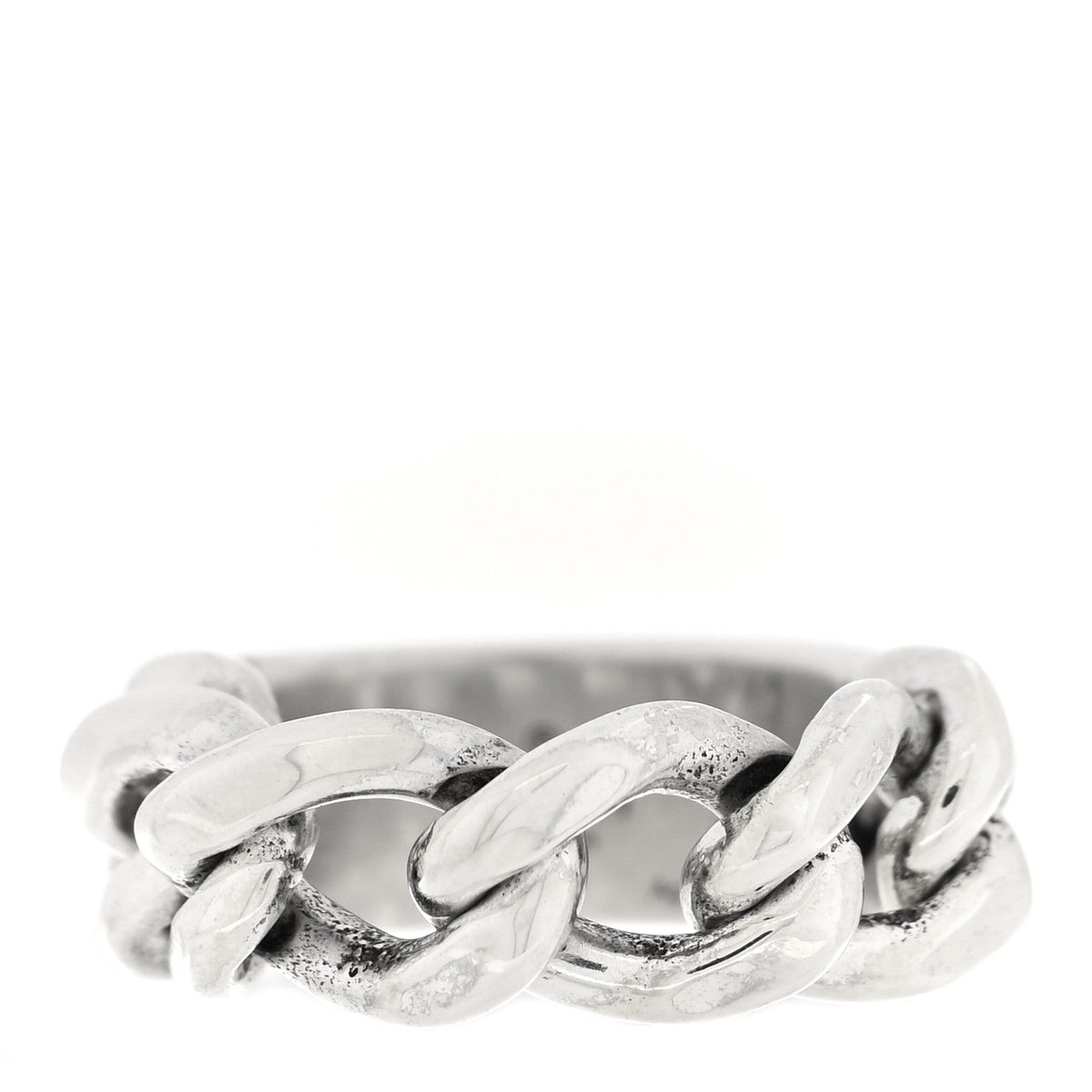 Sterling Silver Enamel Logo Chain Ring 49 4.75 Turquoise