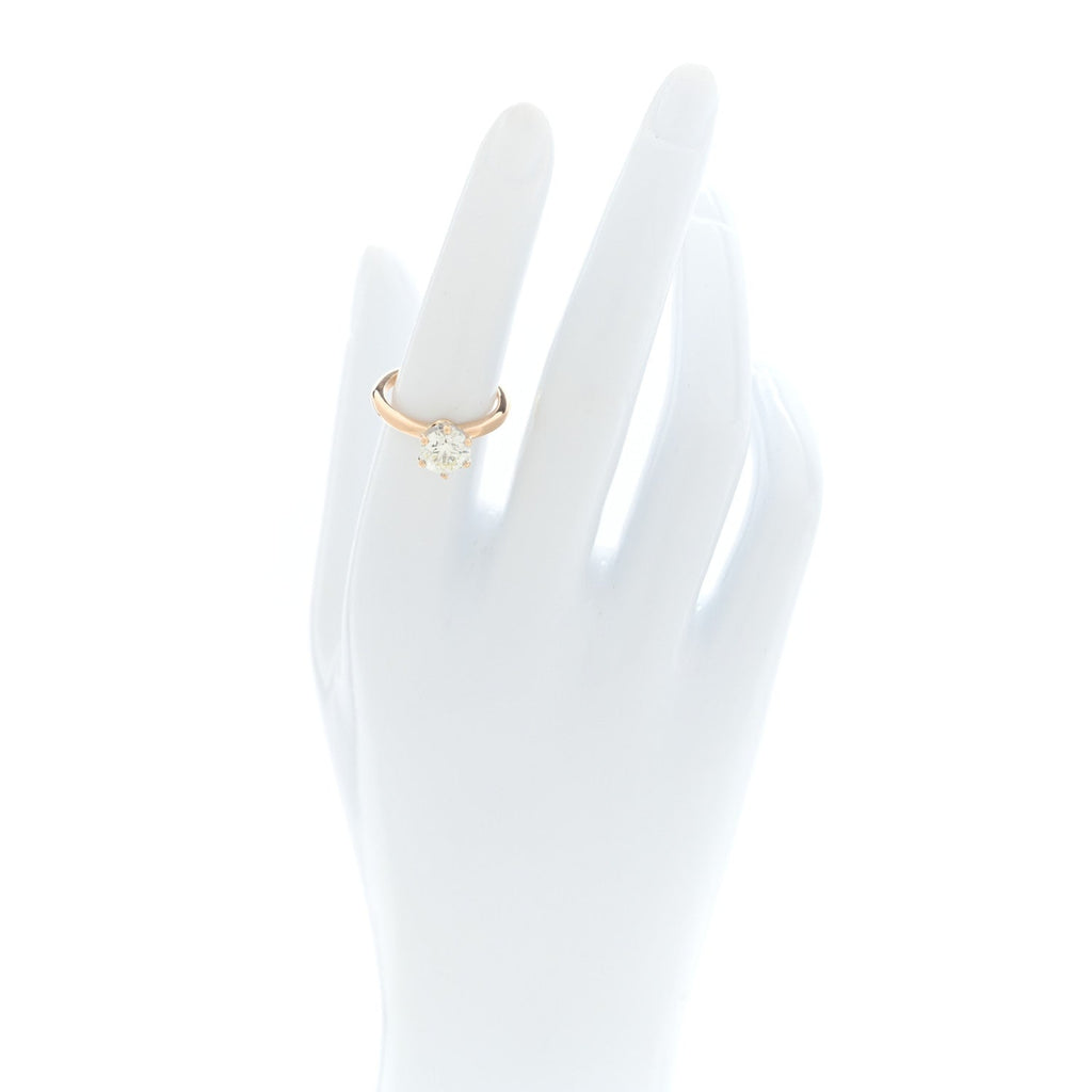 14K Yellow Gold Diamond 1.90ct Solitaire Engagement Ring 52 6