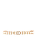 Spike Pearl Crystal CC Choker Necklace Gold Pearly White