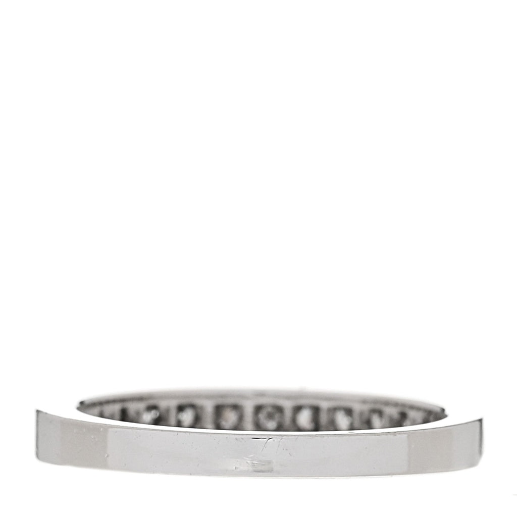Platinum Diamond 2.5mm Half Circle Wedding Band Ring 50 5.25