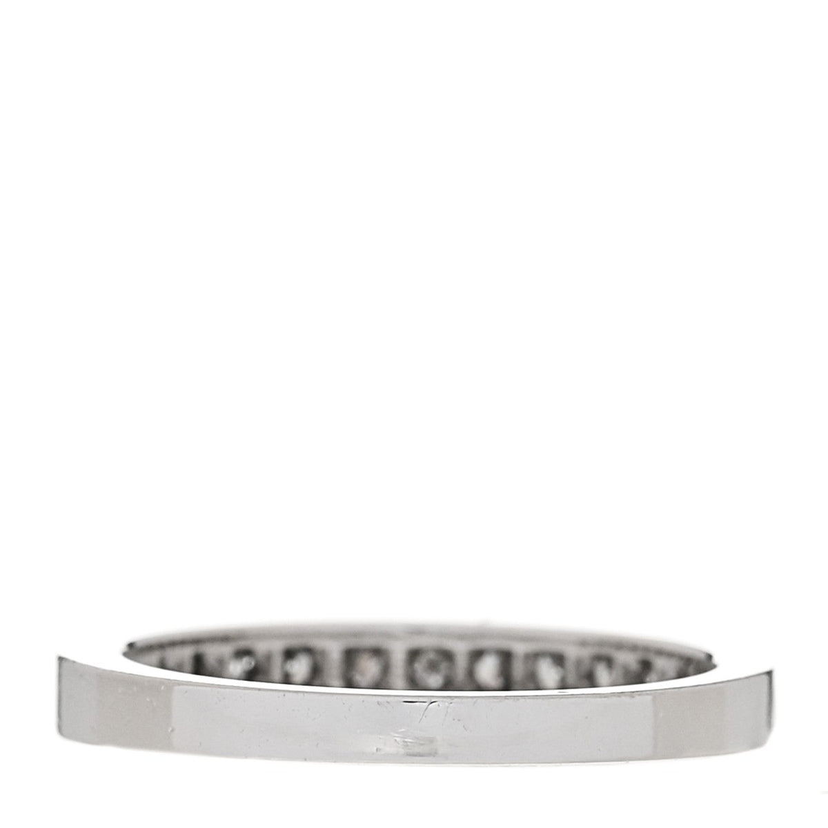 Platinum Diamond 2.5mm Half Circle Wedding Band Ring 50 5.25