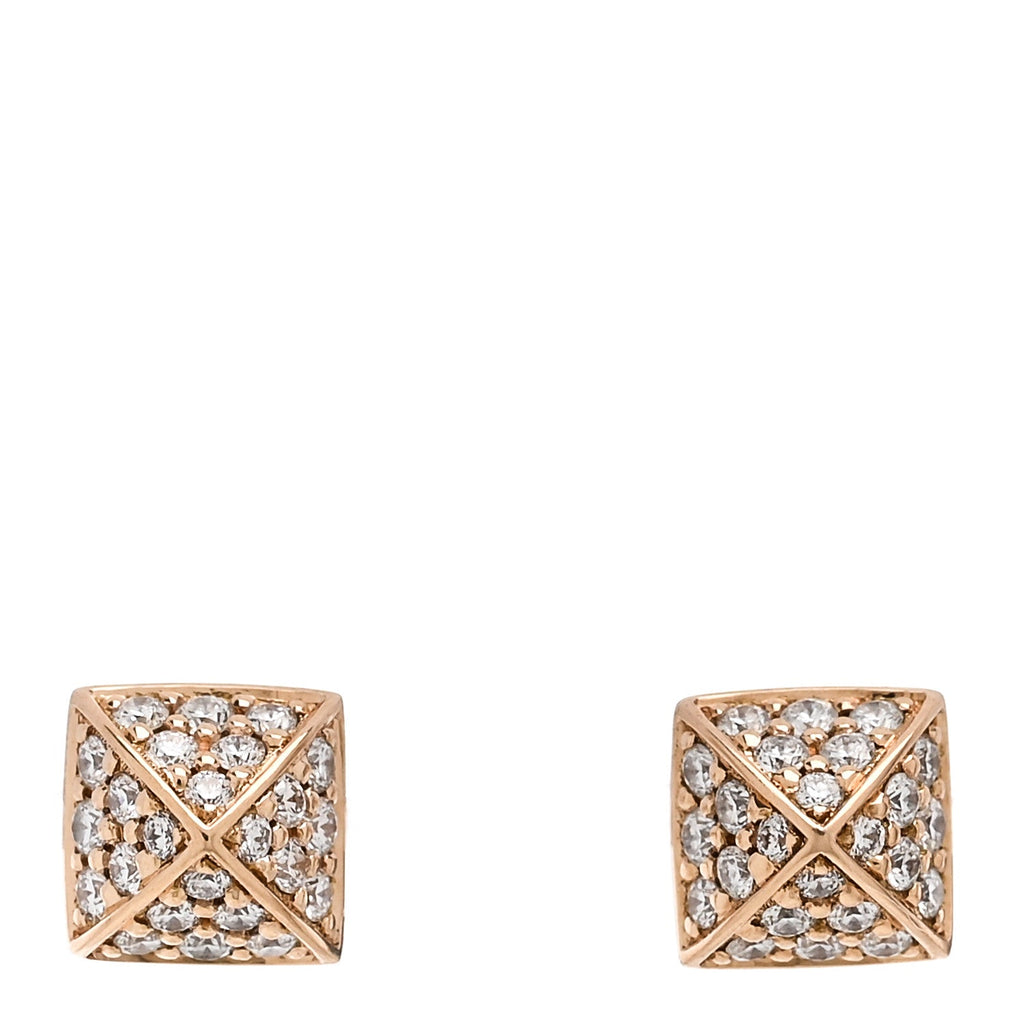 18K Rose Gold Diamond Clou d'H Stud Earrings