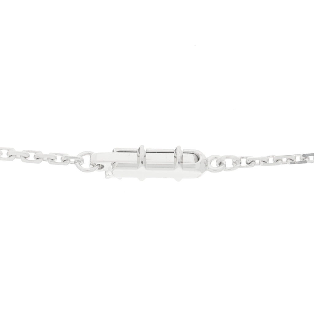 18K White Gold Diamond LOVE Paved Necklace