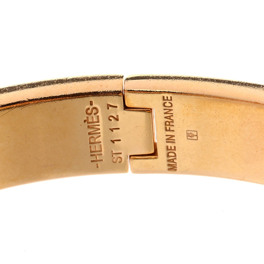 Enamel Narrow Clic Clac H Bracelet PM White