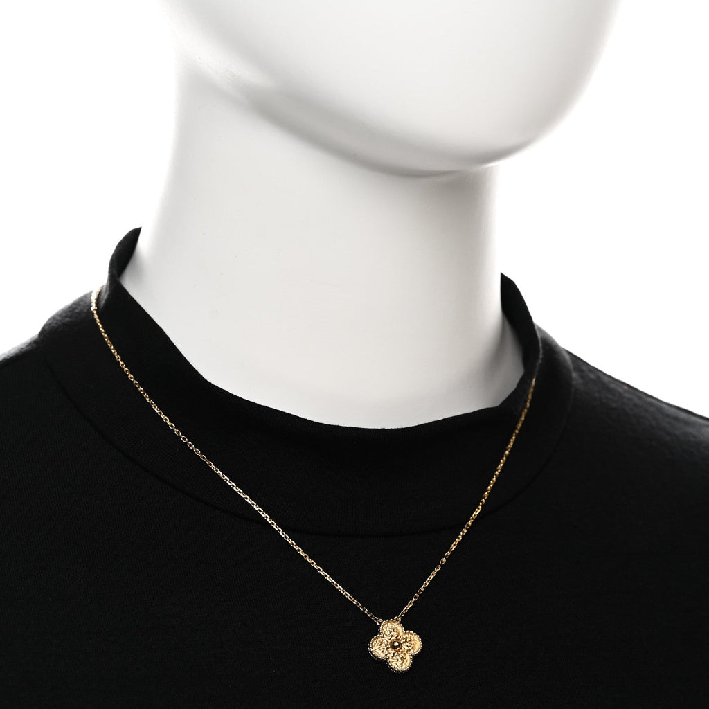 18K Yellow Gold Vintage Alhambra Pendant Necklace